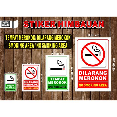 Jual STIKER DILARANG MEROKOK AREA MEROKOK Shopee Indonesia