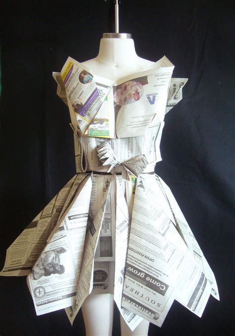 Vmcfashion Newspaper Dress Upcycled Fashion Recycled Fashion