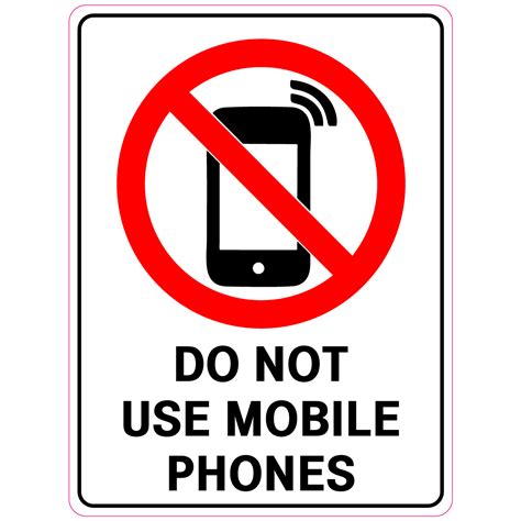 Do Not Use Mobile Phones Sign Custom Signs Australia