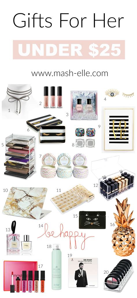 Maybe you would like to learn more about one of these? Gift Ideas for Her Under $25 | Gift Guide | Mash Elle ...