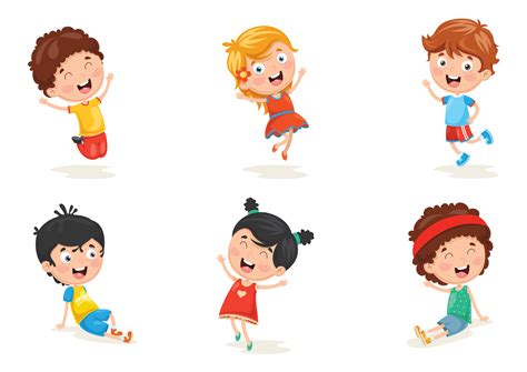 Illustration Of Happy Kid Characters Set 690665 Vector Art At Vecteezy