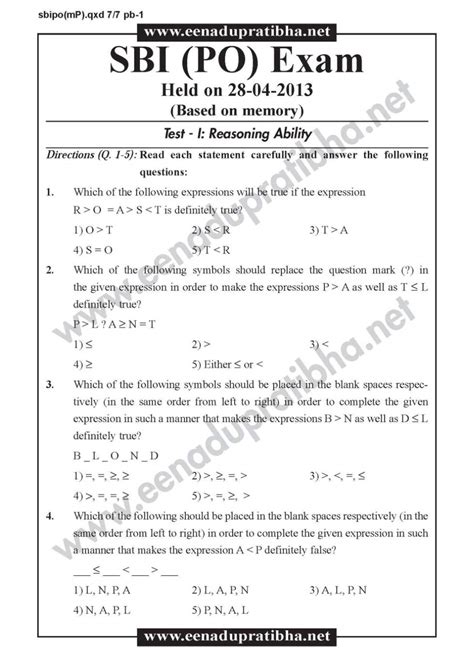 Start enhancing your skills and performance to solve the previous year's here is the list of bank exams question papers that you surely will use for your practices and improve the performance in solving the exam's. Fun Practice and Test: Sbi Bank Exam Papers