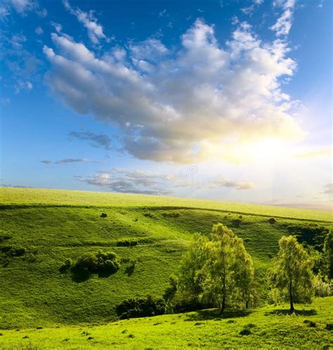 Landscape And Cloudy Sky Stock Photo Image Of Spring 9861206