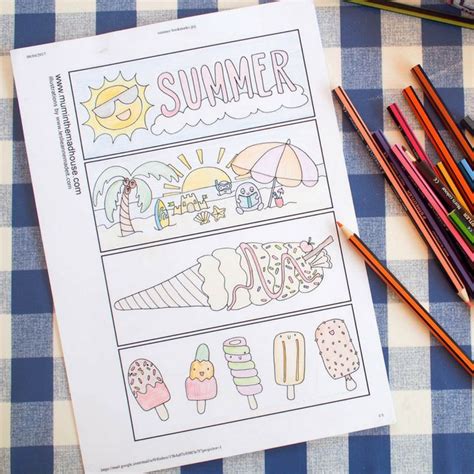 The article includes coloring images of summer this coloring sheet feature olaf is the summer. Free Summer Colouring Bookmarks | Coloring bookmarks ...