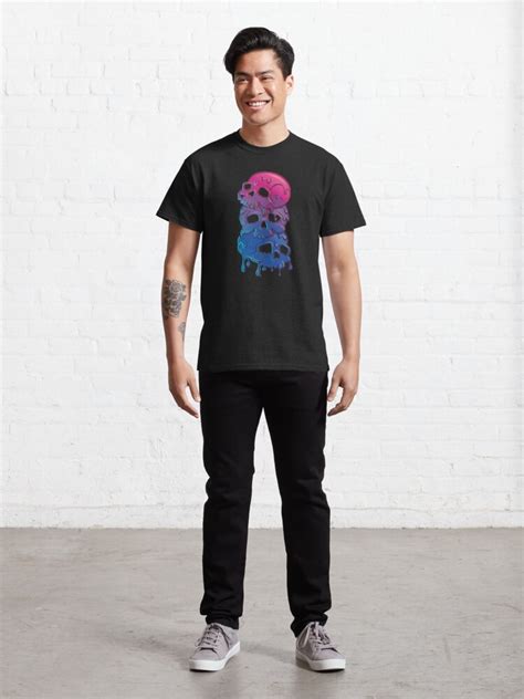 Bi Pride Flag Goth Skull Tower Bisexual T Shirt By Irenekohstudio