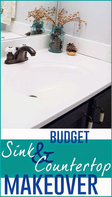 Remodelaholic Painted Bathroom Sink And Countertop Makeover