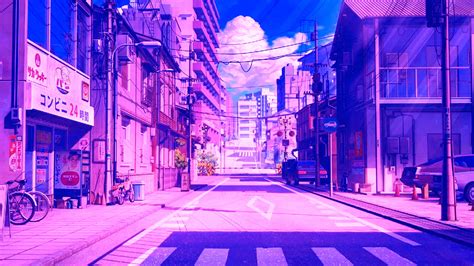 Street Between Buildings Hd Vaporwave Wallpapers Hd Wallpapers Id