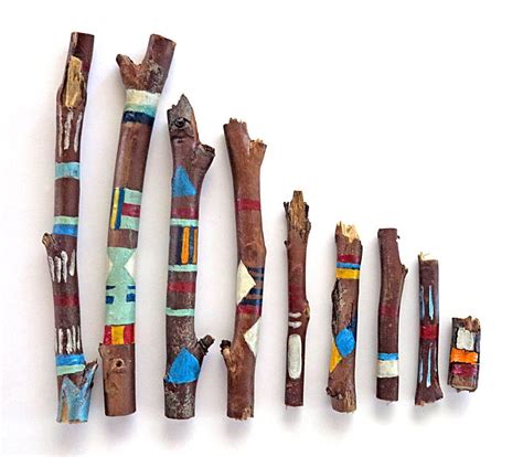 Painted Sticks By Lilyismyname On Etsy