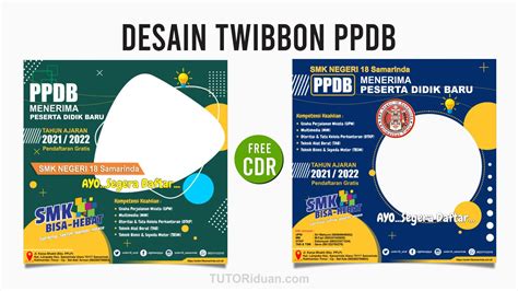 Cara Desain Membuat Twibbon PPDB dengan CorelDraw (Free CDR) - TUTORiduan.com