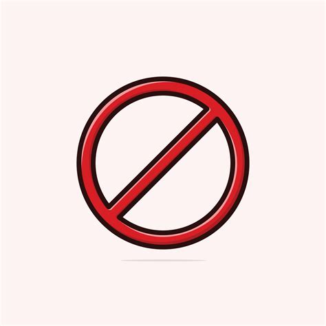 Red Prohibited Sign No Icon Warning Or Stop Symbol Safety Danger
