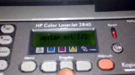 Hp Color Laserjet 2840 Toner Wechsel Exchange Und Reinigung Cleaning