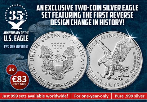 The Legendary American Silver Eagle Two Coin Set On The 35th Anniversary