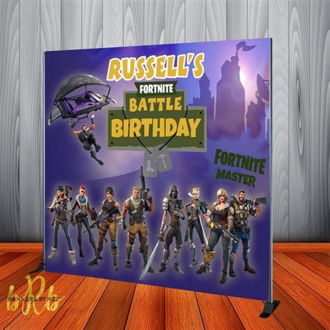 Fortnite Birthday Party Backdrop Personalized Fortnite Theme Banner