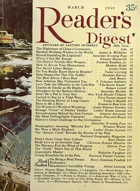 Readers Digest March 1959 At Wolfgangs