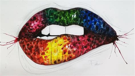 The beauty of watercolors is one that cannot be denied or ignored. Watercolor Abstract Painting: How to paint Abstract Rainbow Lips ( Easy, tips and tricks) - YouTube