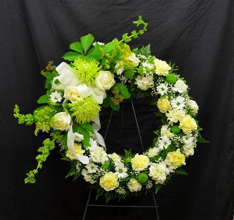 Wreath With A Spray For A Man Flower Wreath Funeral Funeral Flowers