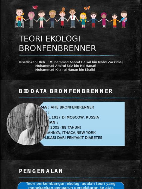 Kelima sistem dalam teori ekologi bronfenbrenner ialah mikrosistem, mesosistem, ekosistem, makrosistem, dan kronosistem. TEORI EKOLOGI