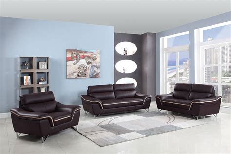 Brown Genuine Leather Living Room Gu168 Casye Furniture