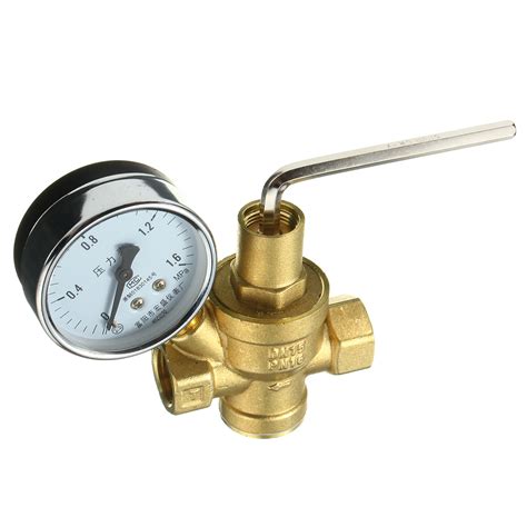 Dn15 12inch Bspp Brass Water Pressure Reducing Valve With Gauge Flow