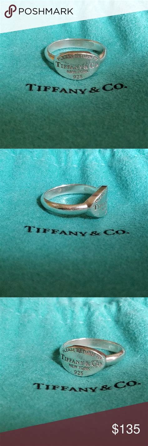 Return To Tiffany Oval Tag Ring Size 8 Ring Size Ring Sizes Chart Rings