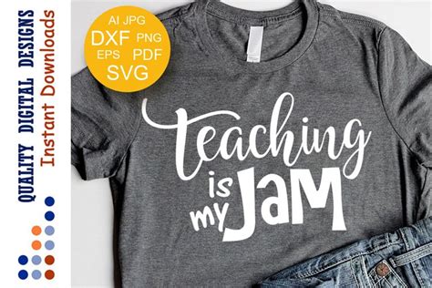 Download Teaching is my Jam svg files Cricut Silhouette Digital DXF ...