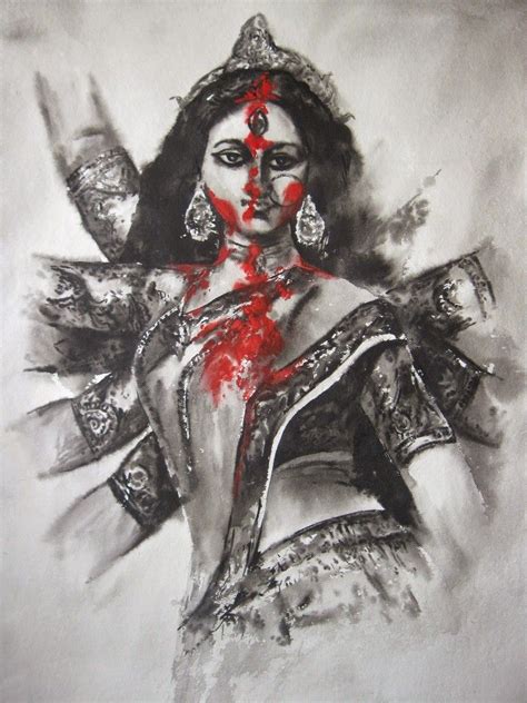 Details Modern Durga Drawing Seven Edu Vn