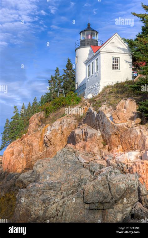 Bass Harbor Head Lighthouse Overlooks The Entrance To Bass Harbor And