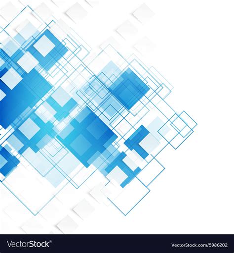 Blue Squares Abstract Background Royalty Free Vector Image