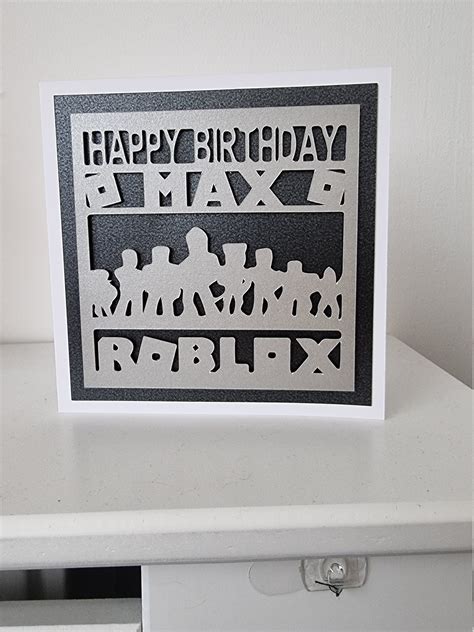 Personalised Birthday Card Featuring Roblox And A Etsy