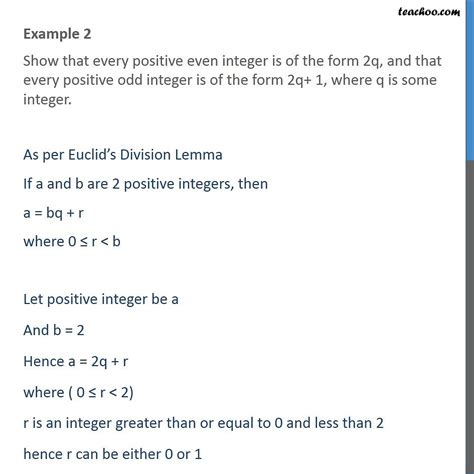 Question Show That Every Positive Even Integer Is Of Form Q