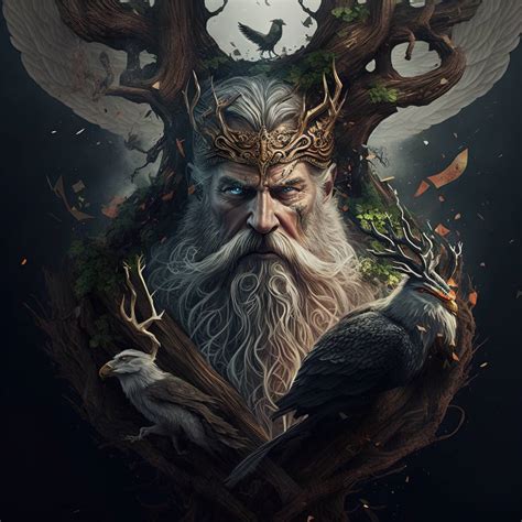 Odin And Yggdrasil Ai Art By 3d1viner On Deviantart