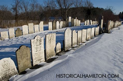 Row Of Tombstones At Historical Hamilton