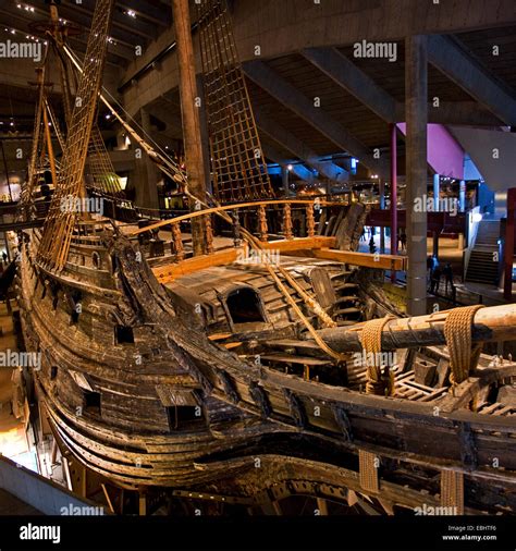 The Royal Swedish Warship Vasa In Its Museum It Sank In 1628 And Was