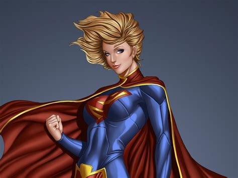 Wallpaper Arts Supergirl Blonde Superhero Desktop Wallpaper Hd