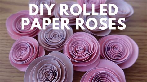 Diy Spiral Rolled Paper Roses Tutorial Paper Flowers Youtube