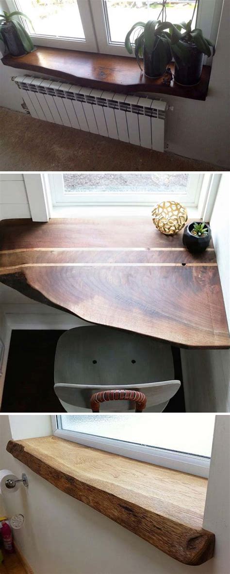 Open kitchen shelves and their decoration with glass artworks, house plants or tableware look beautiful in all rooms. 20 Awesome Live Edge Wood Decoration Ideas | Styletic