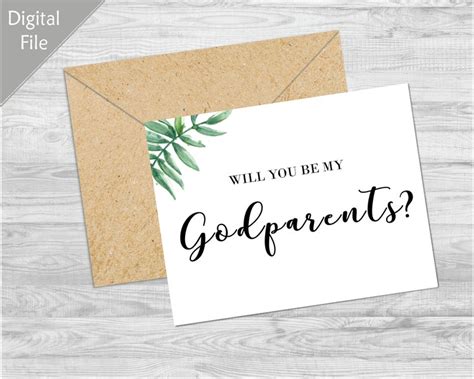 Godparent Proposal Card Printable Printable Word Searches