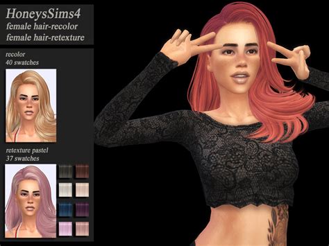 Sims 4 Hairs ~ The Sims Resource Unicorn Hair Retextured By Margeh 75
