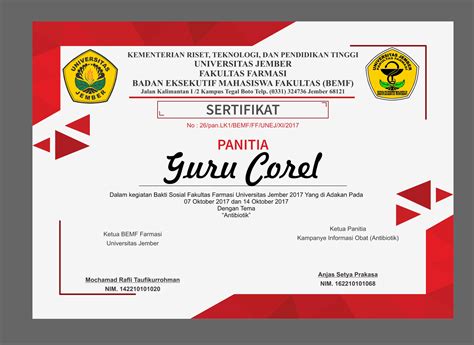 Certificate of completion template free download word. Gratis Template Sertifikat Kegiatan Bisa Di Edit CDR ...