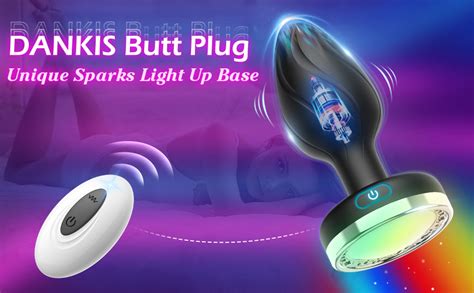 Vibrating Butt Plug Dankis Anal Plug With Flashing Light Base Anal Sex Toys For