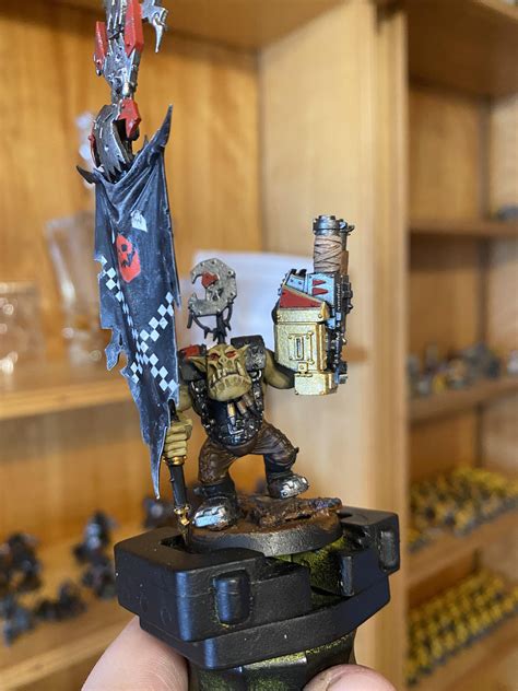 Fairly New To Orks Made My Own Nob With Waaagh Banner Rorks