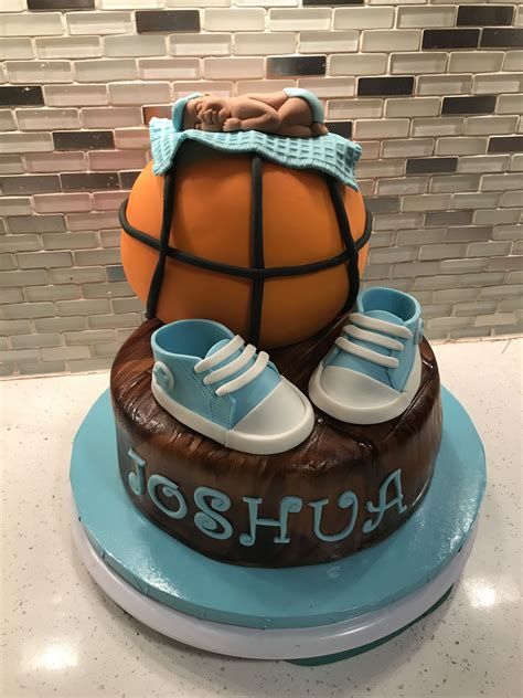 Baby Shower Basketball Cake Baked By Natdizzle Cakes No Bake Cake