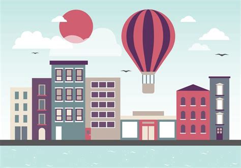 Flat Cityscape Vector Illustration - Download Free Vector Art, Stock Graphics & Images