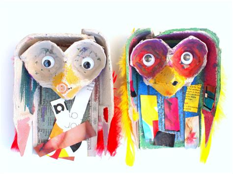 Egg Carton Owls And Owl Picture Books Pink Stripey Socks