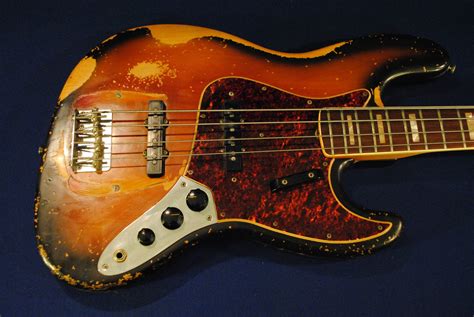 Vintage Guitarz Fender Jazz Bass Guitar Vintage 1966 Sunburst W 70s Hsc