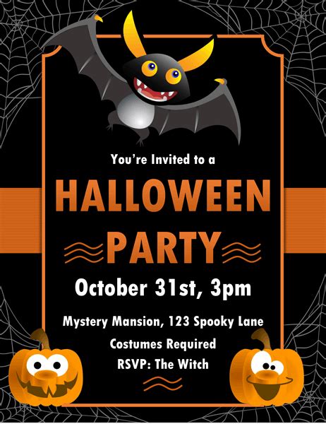 Free Halloween Invitation Templates Free Printable Templates