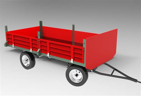 3d Model Tractor Trailer Vr Ar Low Poly Cgtrader