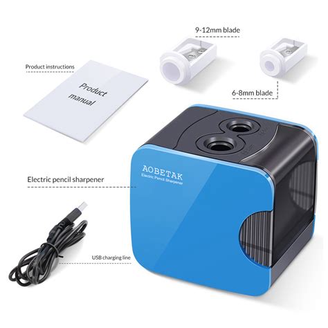Aobetak Electric Pencil Sharpeners With Container Usb And Battery