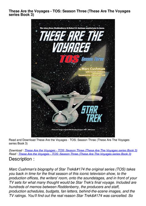 Pdf Download These Are The Voyages Tos Season Three These Are The