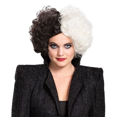 buy cruella wig for women official cruella disney movie costume hair accessory single size